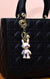 Bunny Space Astronaut Electroplated charm keychain