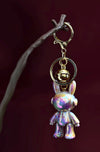 Bunny Space Astronaut Electroplated charm keychain